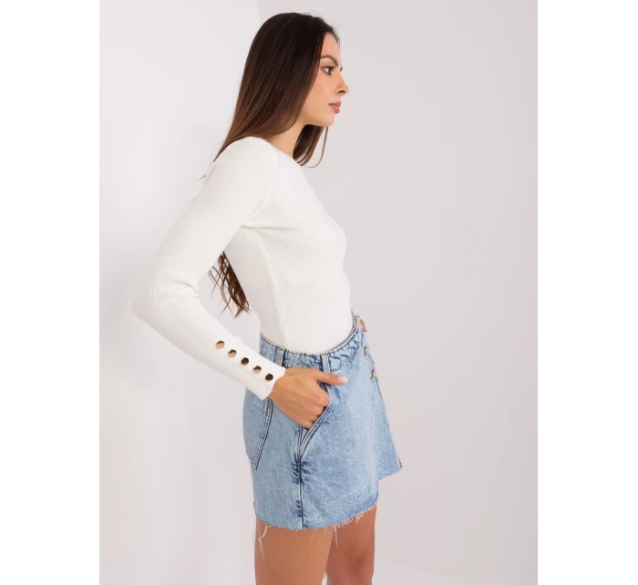 Sweter PM SW model 18909279 ecru - FPrice Sweter PM SW model 18909279 ecru - FPrice