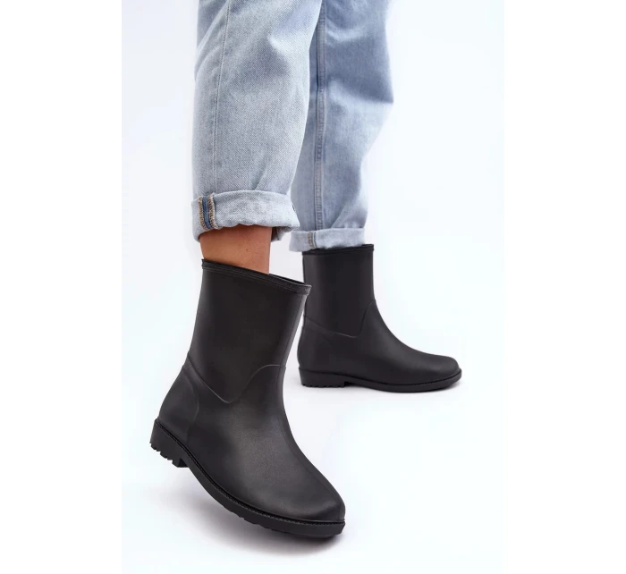 Klasické dámské nazouvací holínky černé Solihia