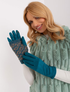 Tyrkysové dvoudílné zimní rukavice