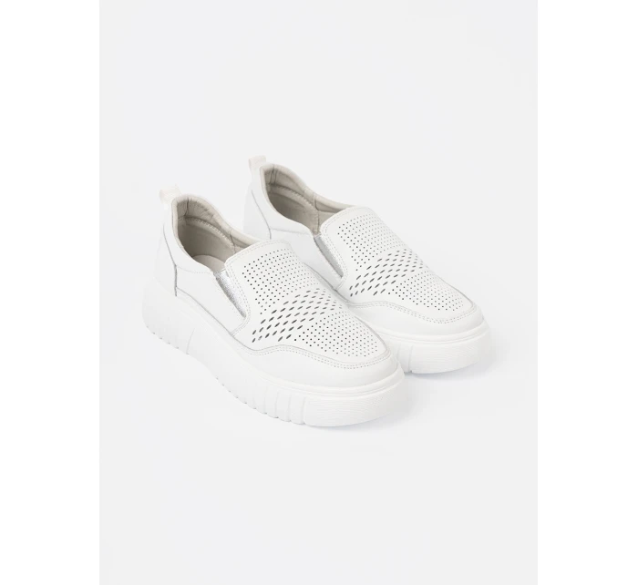 Stylové polobotky bílé dámské platforma Stylové polobotky bílé dámské platforma