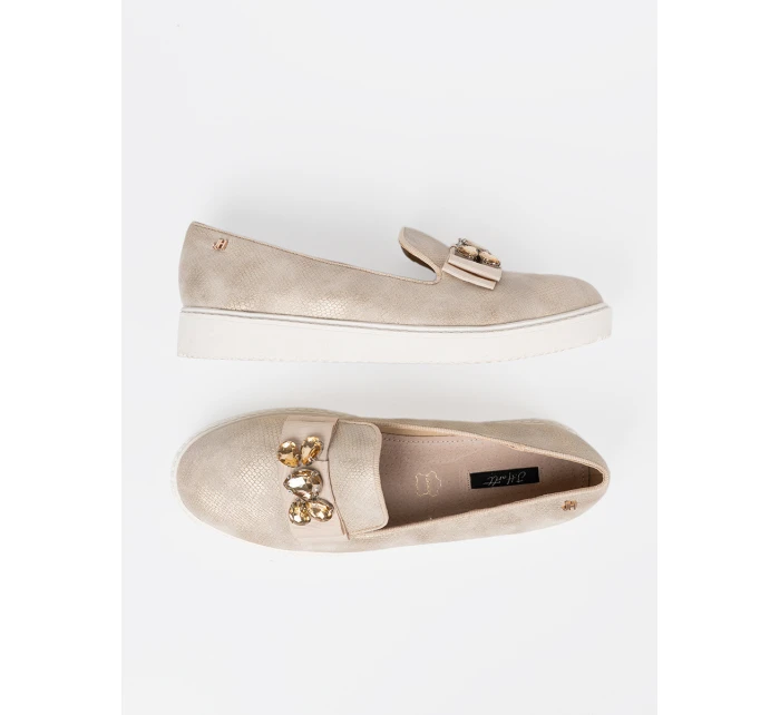 Exkluzívní zlaté dámské mokasíny platforma Exkluzívní zlaté dámské mokasíny platforma
