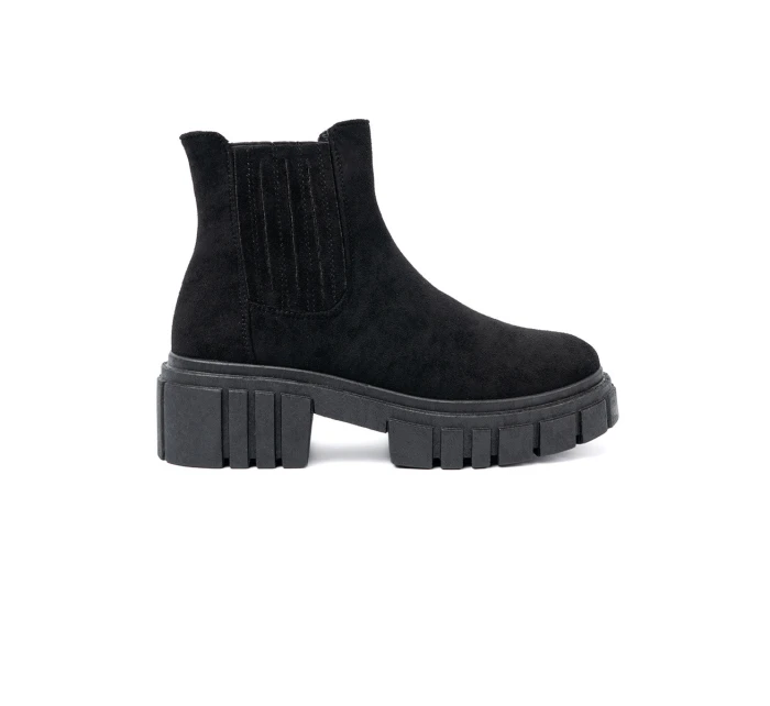 Exkluzívní kotníčkové boty dámské černé platforma Exkluzívní kotníčkové boty dámské černé platforma