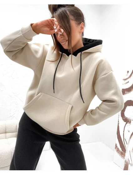 Černá hrubší dámská tepláková souprava model 21809061 - Moon Černá hrubší dámská tepláková souprava model 21809061 - Moon