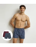 Pánské volné boxerky 2 ks COTTON STRETCH model 21339553 BOXER 2x tmavě červená - DIM Pánské volné boxerky 2 ks COTTON STRETCH model 21339553 BOXER 2x tmavě červená - DIM