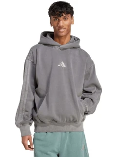 Pánská mikina adidas ALL SZN Fleece Washed Hoodie grey JL6539 pánské oblečení