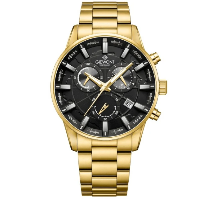 Pánské hodinky Giewont Chronograph Sapphire Gold Black GW4580-B4 Pánské hodinky Giewont Chronograph Sapphire Gold Black GW4580-B4