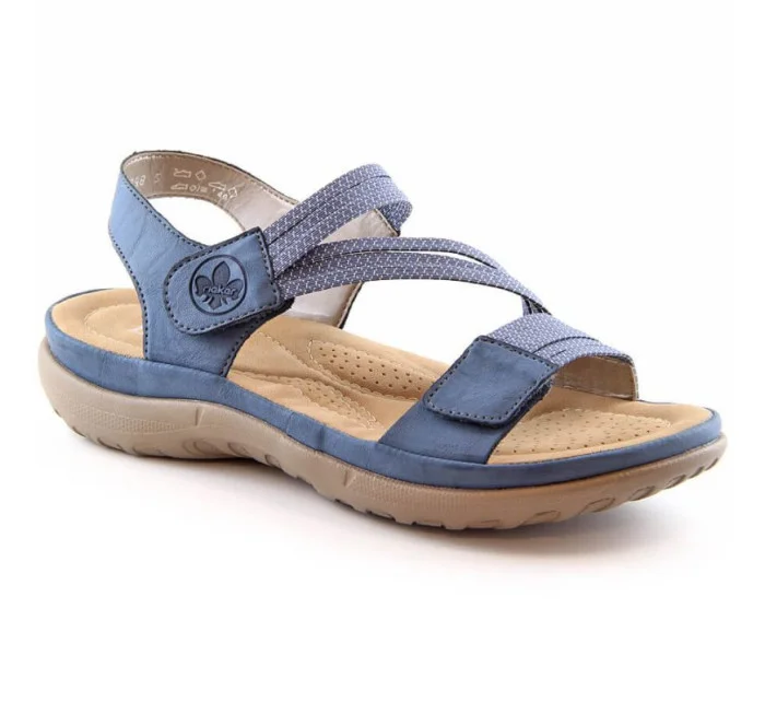 Pohodlné modré sandály Rieker W RKR587