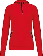 Kariban ProAct PA 360 Sportovní mikina s kapucí a 1/4 zipem 20.P360 red