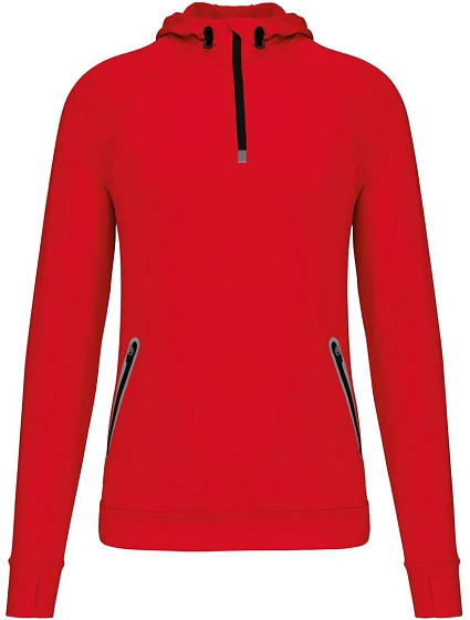 Kariban ProAct PA 360 Sportovní mikina s kapucí a 1/4 zipem 20.P360 red Kariban ProAct PA 360 Sportovní mikina s kapucí a 1/4 zipem 20.P360 red