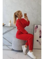 Zateplená souprava s krátkou mikinou červená Zateplená souprava s krátkou mikinou červená