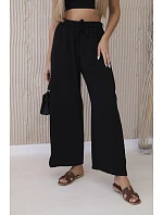 Kalhoty s širokým pasem černý