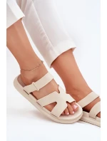 Dámské Gumové Klapky S Páskem Béžové Tavirae Dámské Gumové Klapky S Páskem Béžové Tavirae