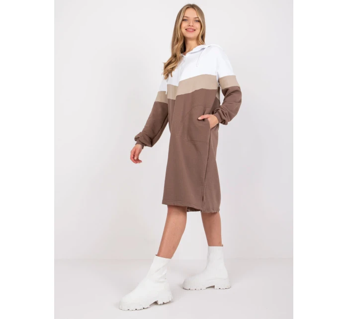 Šaty RV SK 7462.00 bílo-hnědá Šaty RV SK 7462.00 bílo-hnědá