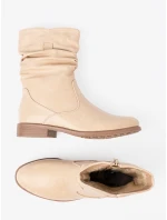 Pohodlné kotníčkové boty dámské hnědé na plochém podpatku Pohodlné kotníčkové boty dámské hnědé na plochém podpatku