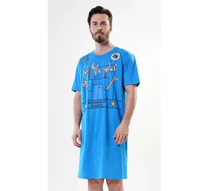 Pánská noční košile s krátkým rukávem model 17843964 - Vienetta MAN Pánská noční košile s krátkým rukávem model 17843964 - Vienetta MAN