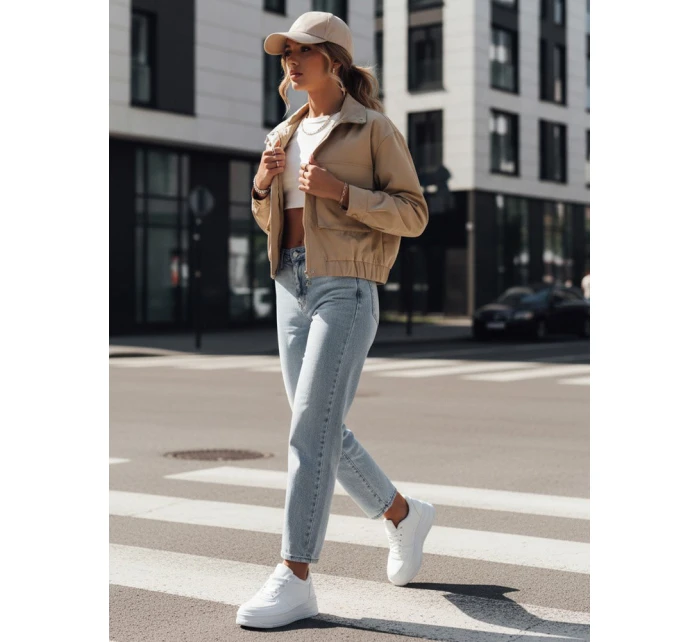 Dámská přechodná bunda ISTAN tmavě béžová FashionStreet TY4184