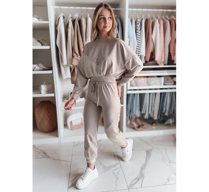 Dámské tepláky ELEGRA mocha FashionStreet UY2515 Dámské tepláky ELEGRA mocha FashionStreet UY2515