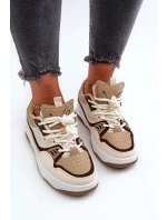 Dámské tenisky na platformě hnědé model 21656953 - Boto Dámské tenisky na platformě hnědé model 21656953 - Boto