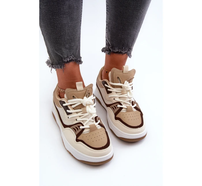 Dámské tenisky na platformě hnědé model 21656953 - Boto Dámské tenisky na platformě hnědé model 21656953 - Boto