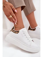 Dámské Tenisky Na Platformě Big Star model 21705702 Bílé Leopardí - Big Star Shoes Dámské Tenisky Na Platformě Big Star model 21705702 Bílé Leopardí - Big Star Shoes