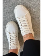 Dámské plátěné tenisky Big Star – béžové