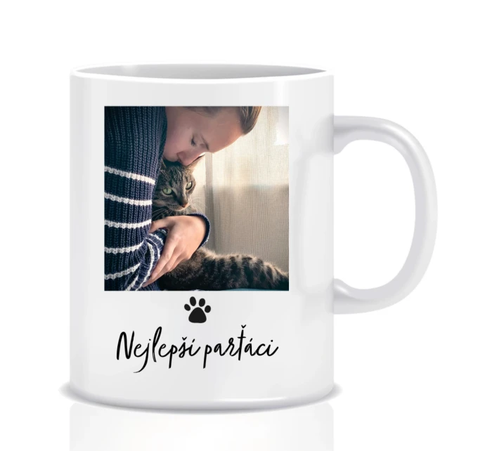 Personalizovaný klasický bílý hrníček - fotografie s mazlíčkem