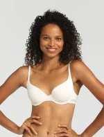 Dámská hladká vyztužená podprsenka DIM INVISIFREE PADDED BRA - DIM - smetanová