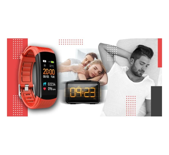 GIEWONT Smartwatch černé a červené 2 řemínky GW200-1