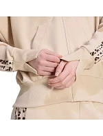 Dámská mikina  Essentials Animal Print 3Stripes FullZip béžová, model 22382851 - ADIDAS