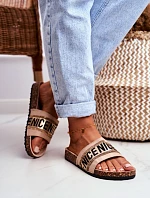 Nazouváky Na Korkové Podrážce Se Zirkony Béžové Be Nice