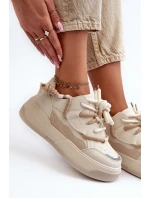 Dámské sportovní boty tenisky béžové model 21659075 - Boto Dámské sportovní boty tenisky béžové model 21659075 - Boto