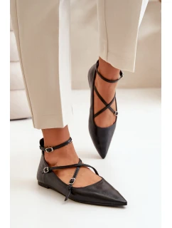 Dámské Baleríny S A Pásky Černé model 21670182 - Boto