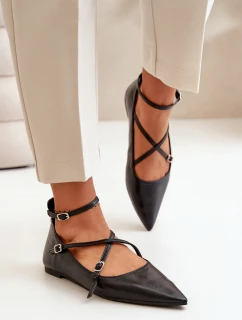 Dámské Baleríny S  A Pásky Černé model 21670182 - Boto