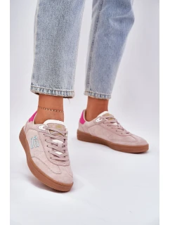 Semišové Sportovní Boty Sneakers Dámské D.Franklin DFSH387005 Špinavě Růžové