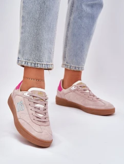 Semišové Sportovní Boty Sneakers Dámské model 21690063 Špinavě Růžové - D.Franklin
