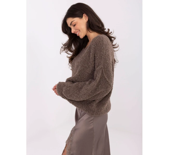 Sweter IT SW model 21766135 brązowy - FPrice Sweter IT SW model 21766135 brązowy - FPrice