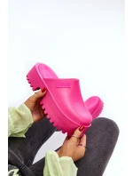 Dámské pantofle na platformě Big Star - fuchsia