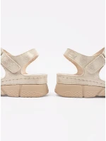 Stylové dámské zlaté  sandály platforma