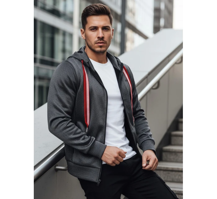 Pánská tmavě šedá mikina FashionStreet BX5859