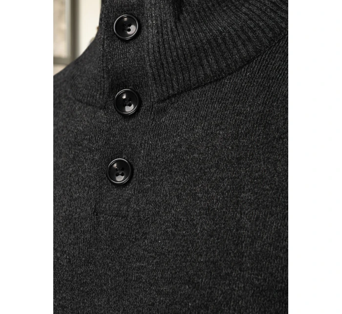 Pánský svetr se stojáčkem grafitový model 21995591 - Dstreet Pánský svetr se stojáčkem grafitový model 21995591 - Dstreet