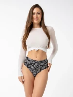 Julimex Jednoduchá tanga Maxi s kostkovaným vzorem S-2XL