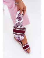 Vzory Ploché Sandály Dámské Bordó model 21689572 - Boto Vzory Ploché Sandály Dámské Bordó model 21689572 - Boto