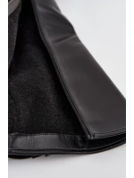 Dámské zimní kozačky s podpatkem a přezkou model 21712590 Černé - VINCEZA