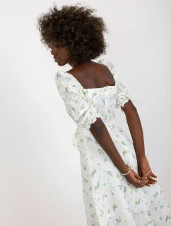 Dámské šaty LK SK 508964 bílé a zelené