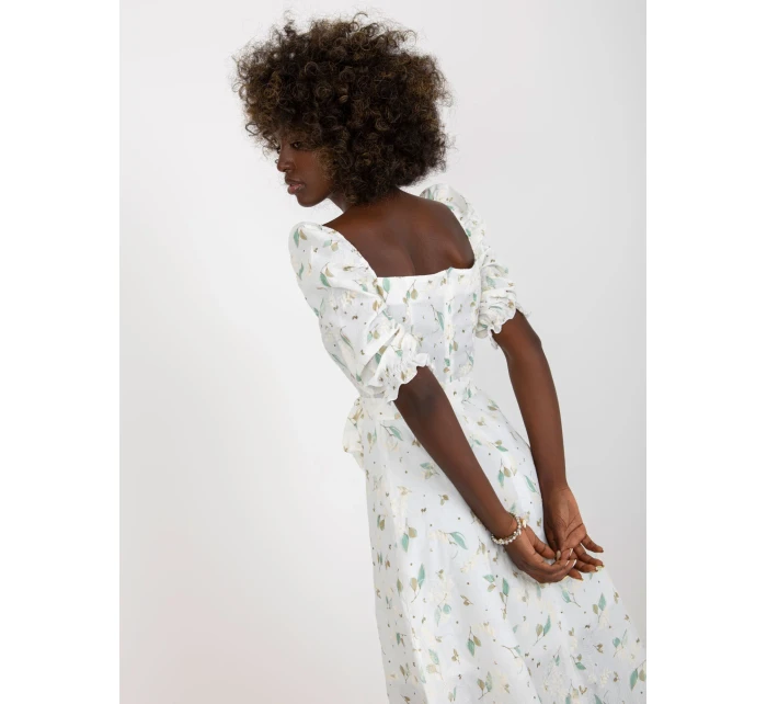 Dámské šaty LK SK 508964 bílé a zelené