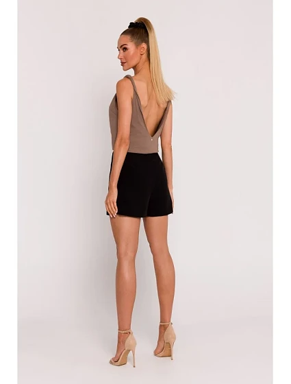 model 19660579 Šortky se záhyby černé - Moe