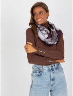 Tmavě fialový vzorovaný bavlněný šátek