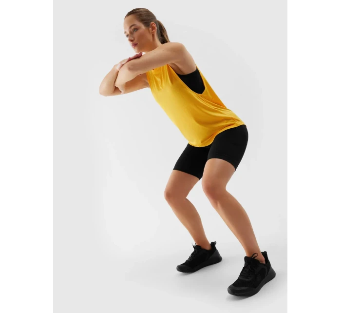 Dámské sportovní rychleschnoucí top loose 4F - oranžový Dámské sportovní rychleschnoucí top loose 4F - oranžový