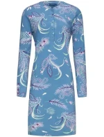 Dámská noční košile 10232-170-4 modrá se vzorem - Pastunette