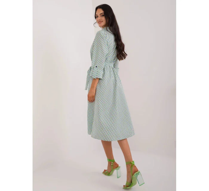 Dámské šaty LK SK 509673.13 bílo-zelené - FPrice